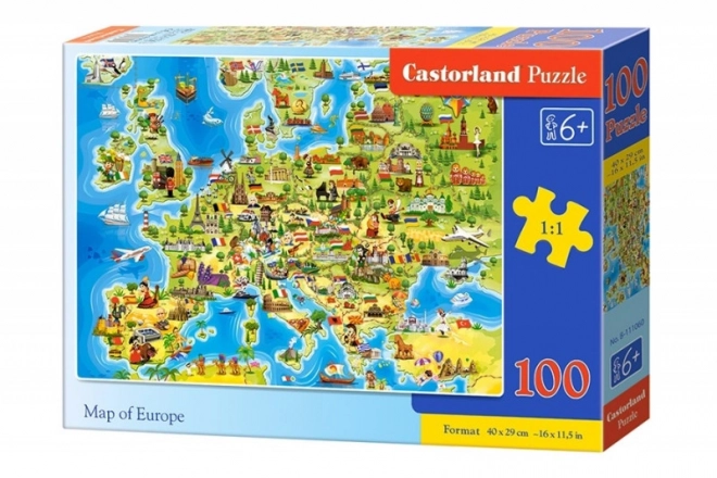 Puzzlekarte von Europa 100 Teile