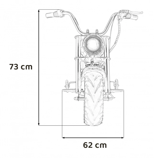 Motorrad Chopper Warrior Weiß