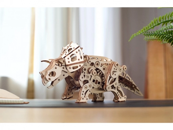 Ugears 3D Holzmechanisches Puzzle Triceratops