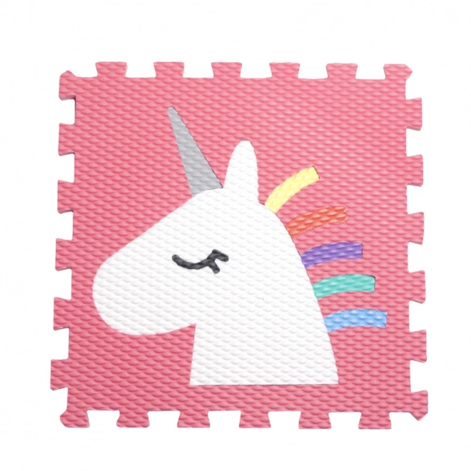 Minideckfloor Einhorn Kinderpuzzle - Rosa mit weißem Einhorn