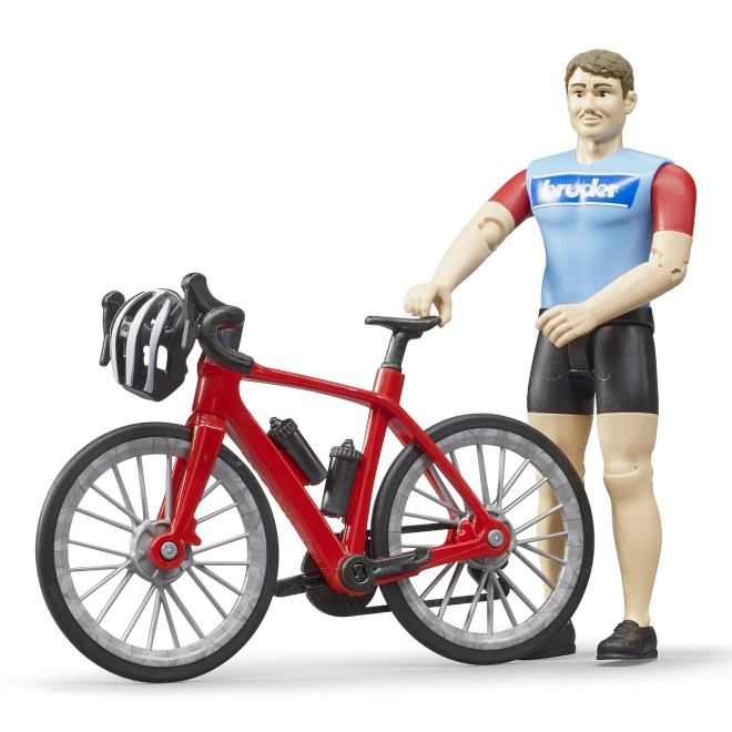 Realistische Radfahrerfigur