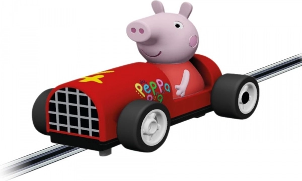 Zwei niedliche Autos: Peppa und Tom/George
