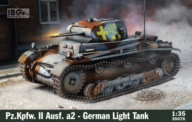 Plastikmodell Deutscher Leichter Panzer Pz.Kpfw II Ausf. a2 1/35