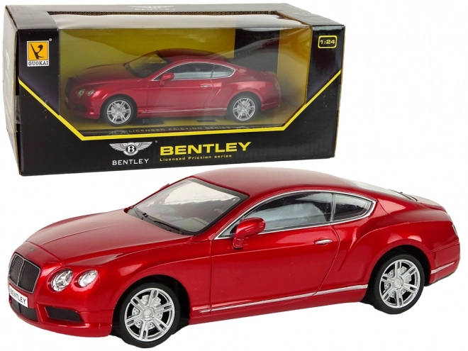 Bentley Spielzeugauto Rot im Maßstab 1:24 mit Rückziehmotor