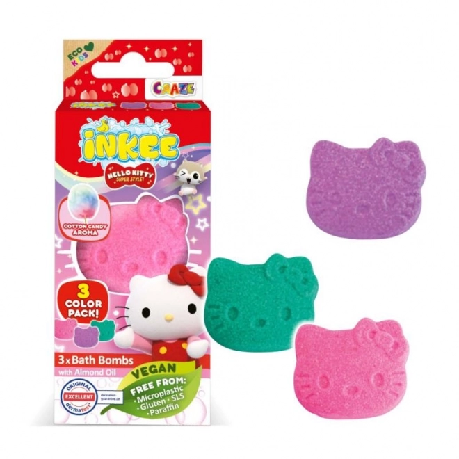 Inkee Badespaß-Set mit HELLO KITTY Badebomben