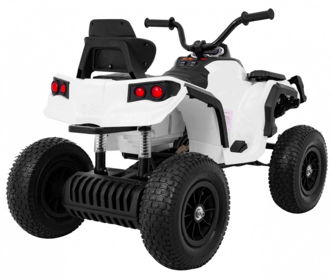 Kinderbatterie ATV Air Quad Weiß + aufblasbare Räder + Radio MP3 + kostenloser Start