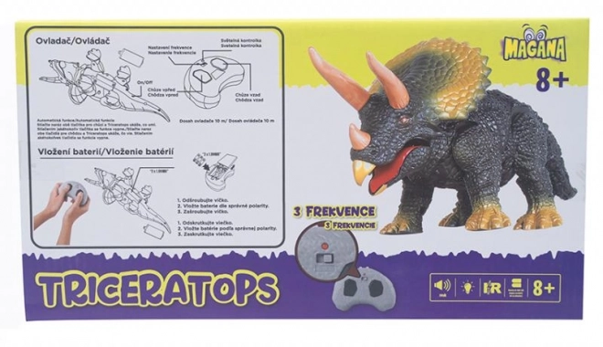 Fernbedienbares Triceratops-Spielzeug mit Licht