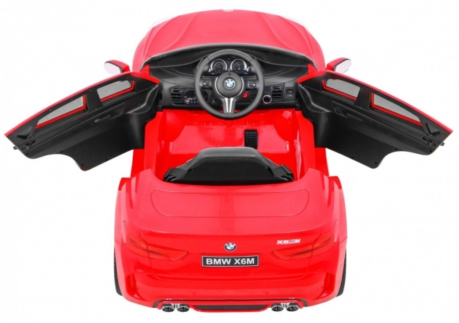 BMW X6M Elektrisches Kinderauto Rot + Fernbedienung + EVA + langsamer Start + Audiopanel + LED-Diode