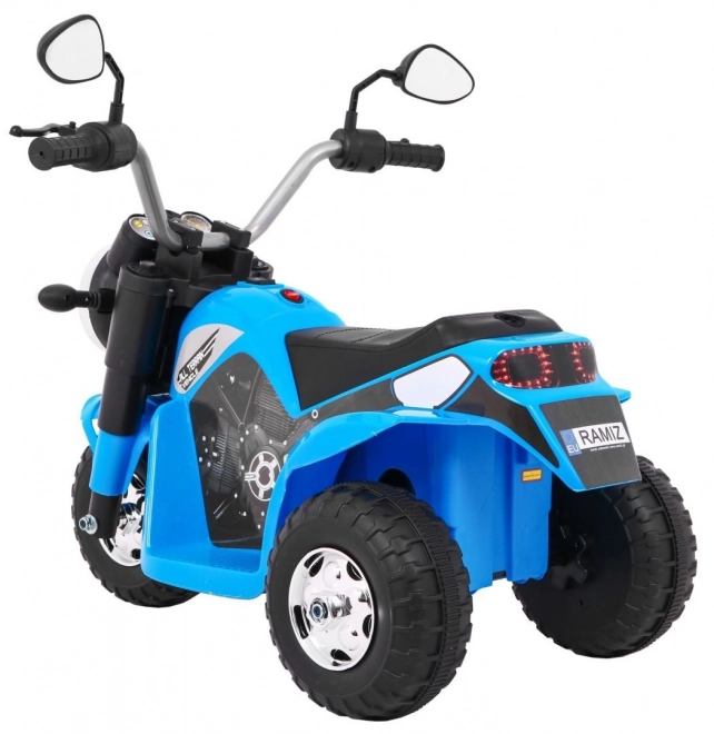 Minibike mit Akku für Kinder Blau mit Sound und LED-Lichtern