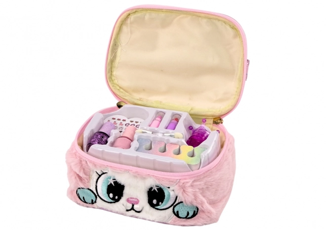 Schminkset Plüsch Kosmetiktasche Katze