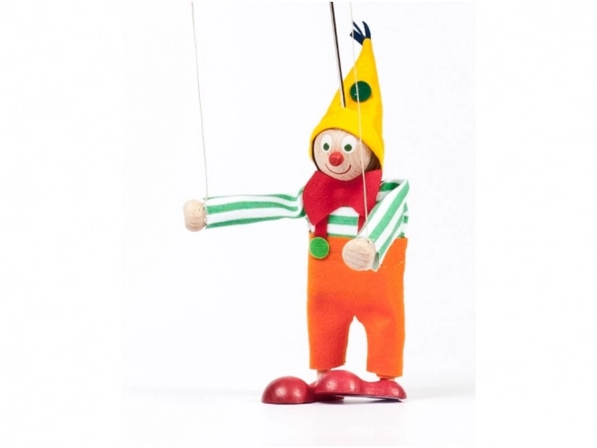 Lustige Holzmarionette Jarmil der Narr
