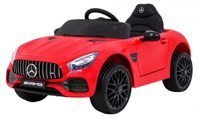 Mercedes Benz GT Batterie für Kinder Rot + Fernbedienung + langsamer Start + MP3 LED