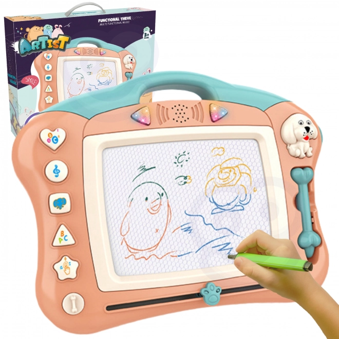 Interaktive Magnetische Zeichentafel mit Musik und Licht Orange