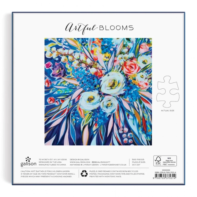 Galison Puzzle Künstlerische Blumen 500 Teile