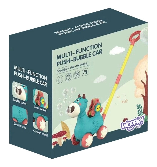 Lauflernwagen Kuh Rosa mit Sound und Seifenblasen