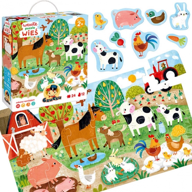 Fröhliche Bauernhof-Puzzle - 24 Teile