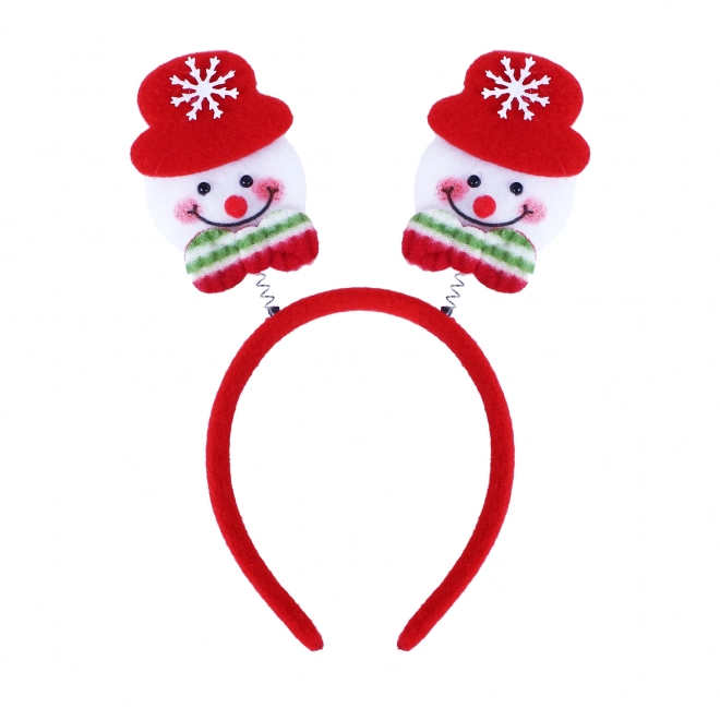 Weihnachtliche Stirnband mit Schneemann-Dekoration