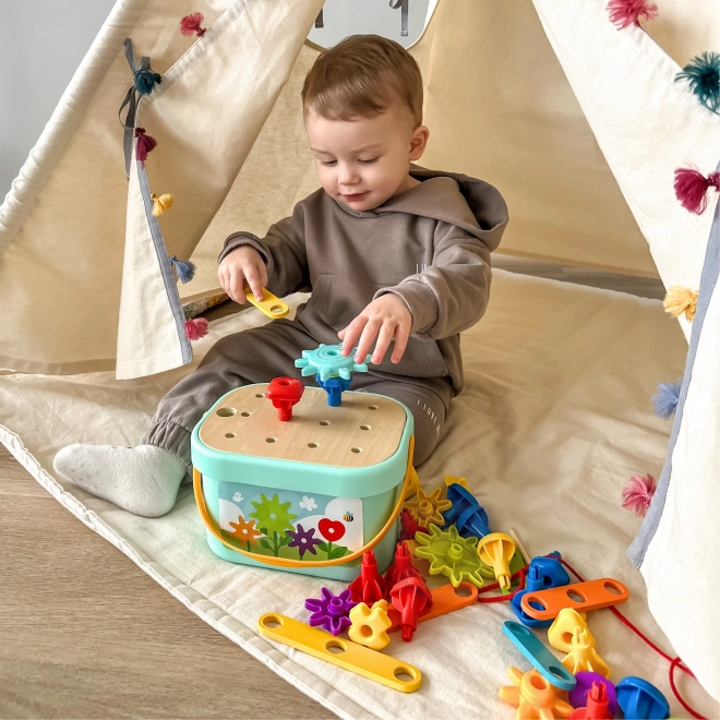 Konstruktionsbox Montessori Motorik 12-in-1 von Woopie Green