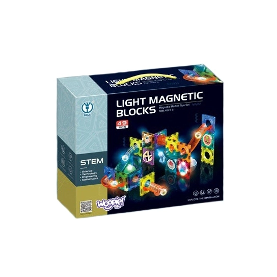 Woopie magnetische Kugelbahn Bausteine leuchtend 49 Stück
