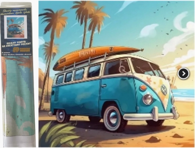 Diamantmalerei Blauer Volkswagen