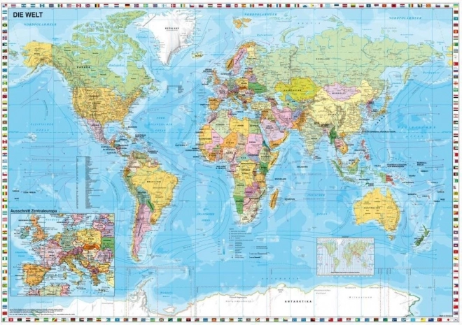 Politische Weltkarte Puzzle 1500 Teile