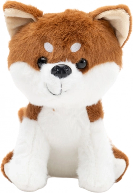 Plüschhund Shiba Inu braun-weiß 20 cm