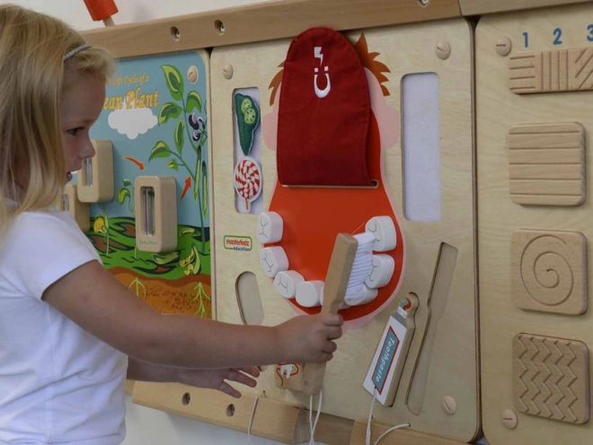 Masterkidz Wand-Sensoriktafel Mundhygiene Montessori