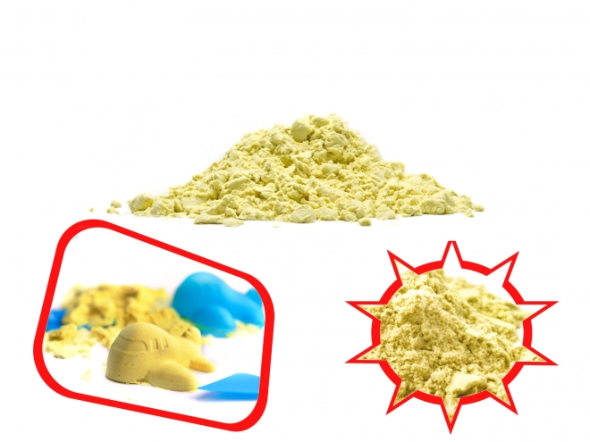 Grüner kinetischer Sand im Beutel 1kg – Gelb