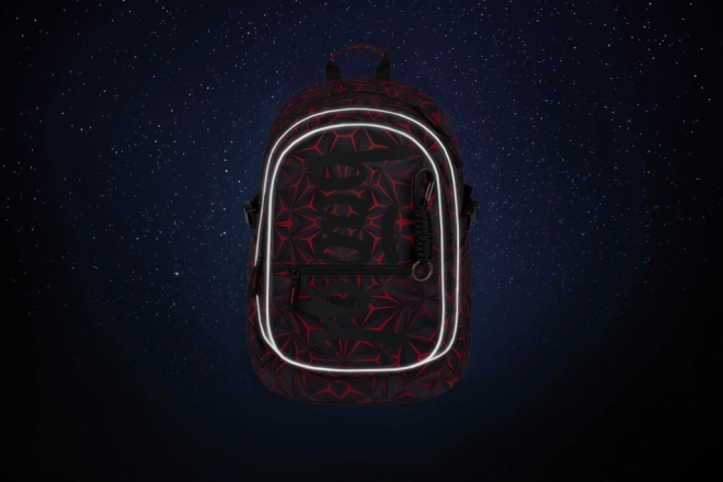 Schulrucksack Core Red Polygon