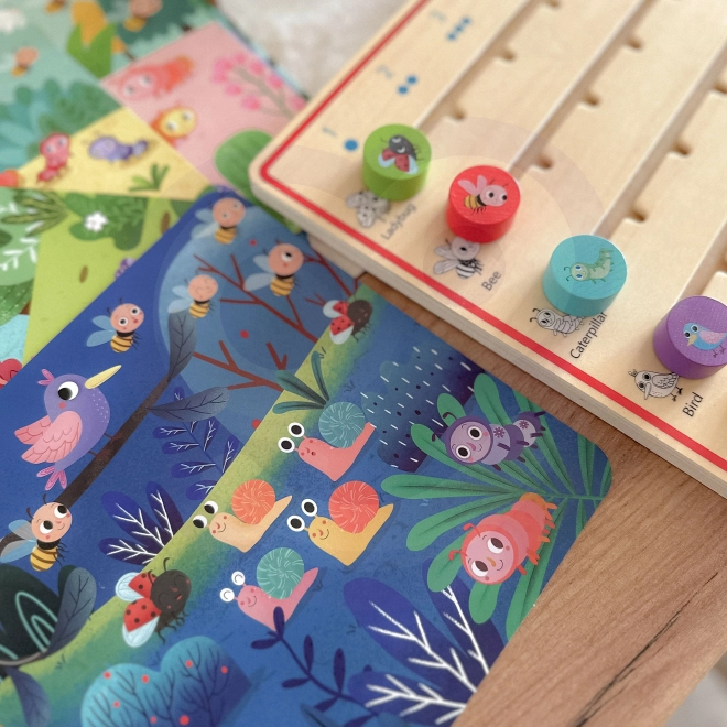 Tooky Toy Holzspiel Lernen der Tierzählung