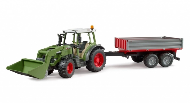 Fendt Vario 211 Traktor mit Frontlader und Kippanhänger