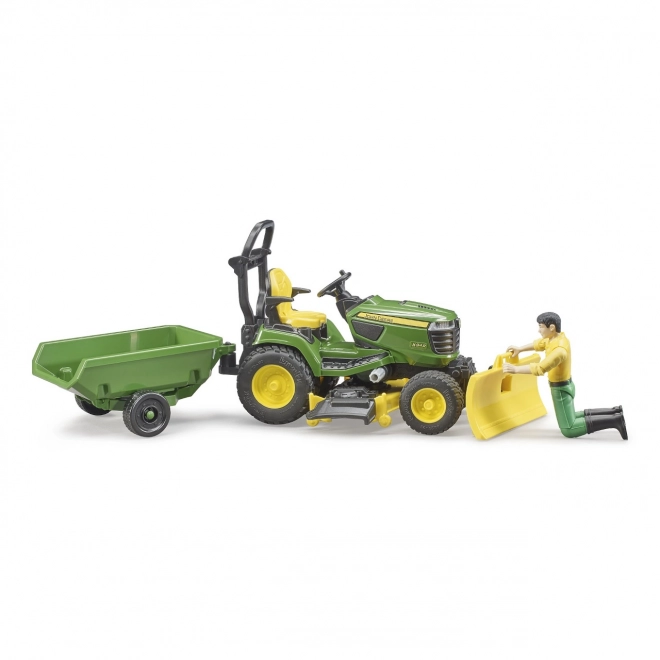 Bruder John Deere X949 Rasentraktor mit Gärtner