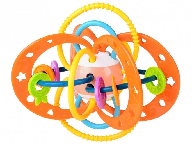 Sensorischer Beißring für Babys Rassel – Orange