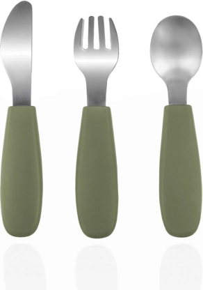 Silikon-Besteck für Kinder, Forest Green