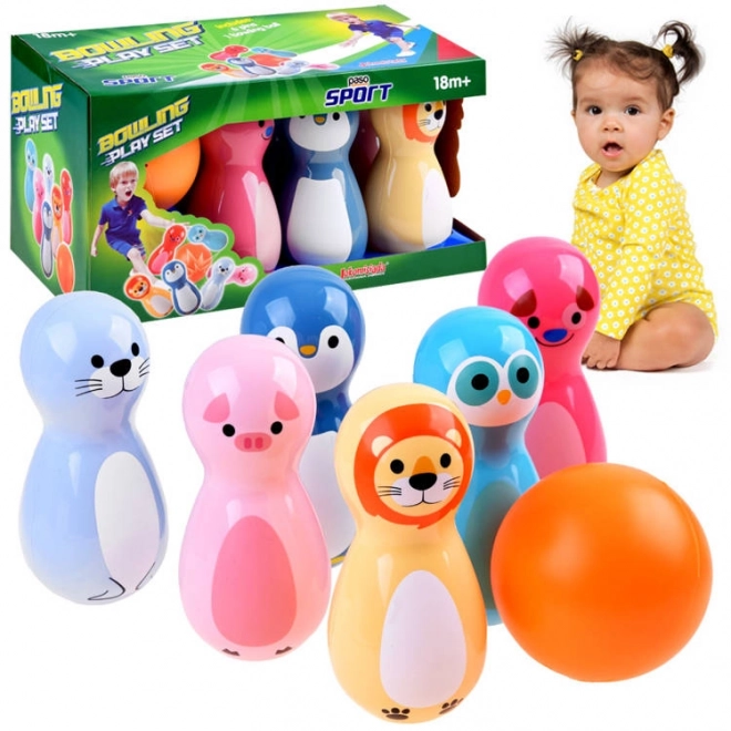 Bunte Tierkegel Rasseln Set