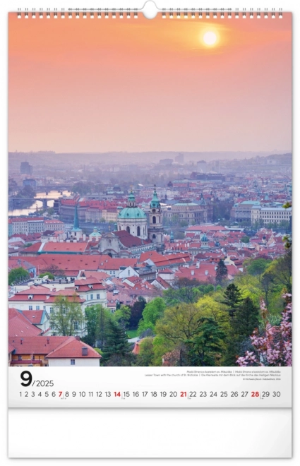 Wandkalender Prag 2025