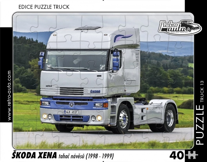 Retro-Fahrzeuge Puzzle Lkw Škoda Xena