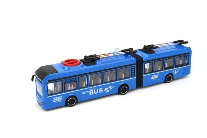 Blauer Trolleybus Spielzeug