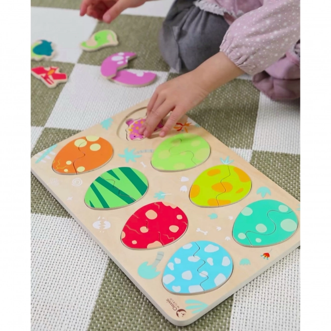 Holzpuzzle Dinosaurier-Eier