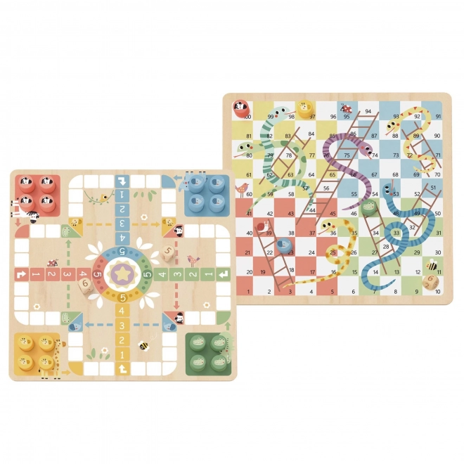 Woopie Green Logische Brettspiele 2in1 Ludo Mensch ärgere dich nicht + Befreie die Tiere