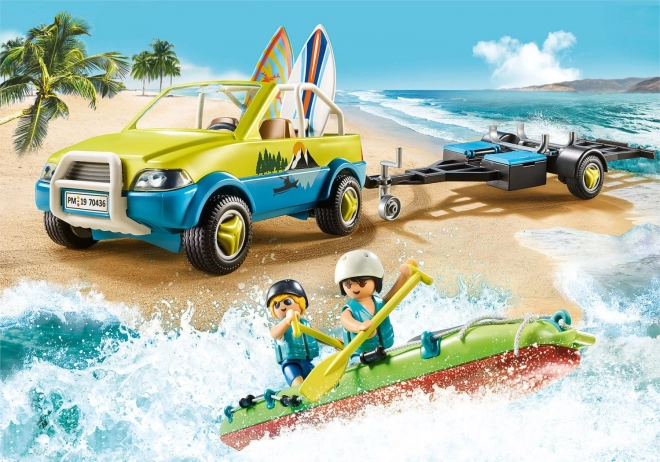 Playmobil Family Fun Strandauto mit Bootsanhänger