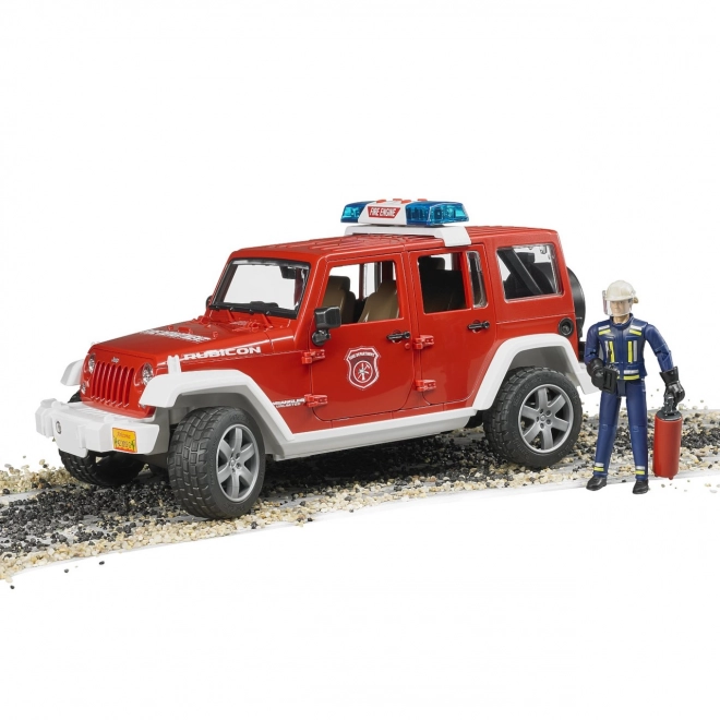 Roter Feuerwehr Jeep WRANGLER mit Figur und Zubehör