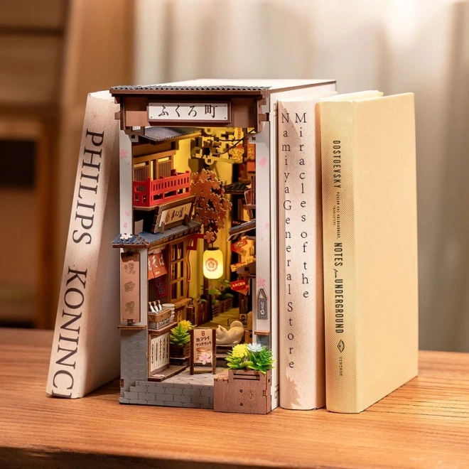 3D-Puzzle Buchstütze Sakura-Straße mit Wein