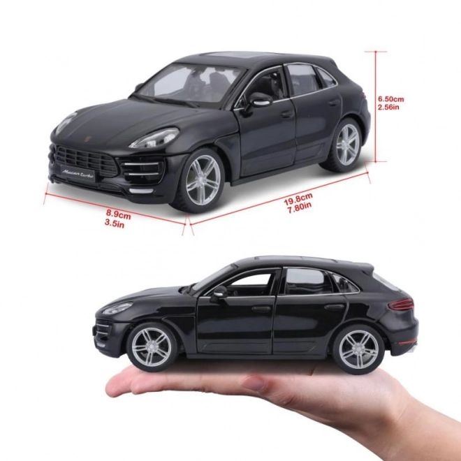 Porsche Macan Modellauto Bburago 1:24 Schwarz