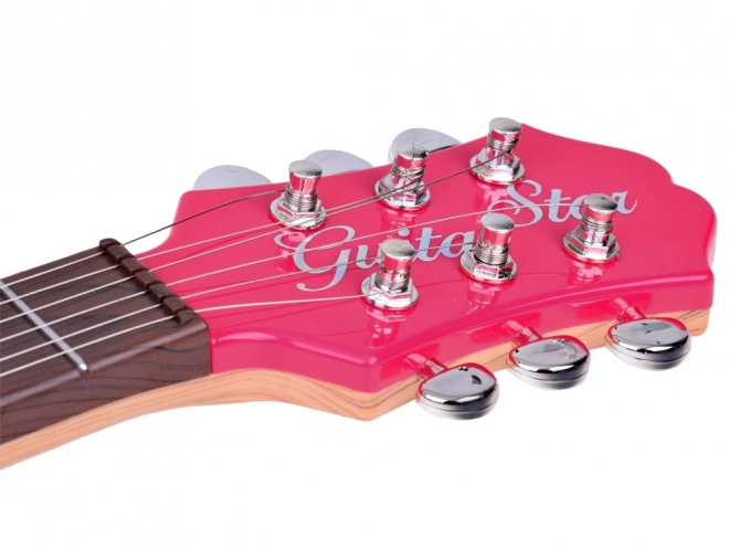 Elektrische Kindergitarre mit Gurt – Rosa