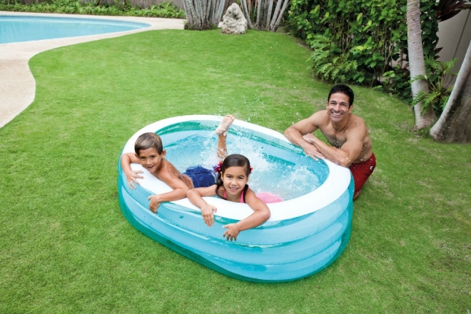 Intex Ovaler Aufblasbarer Pool mit Wasserwelt-Design