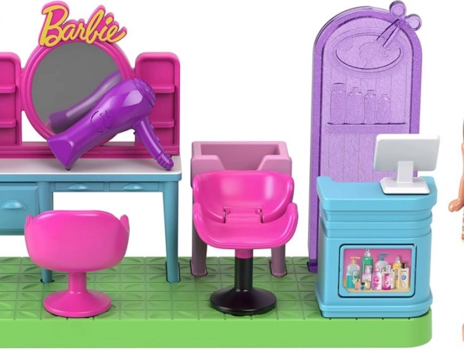 Barbie Mini BarbieLand - Friseursalon mit beweglicher Mini Barbie-Puppe