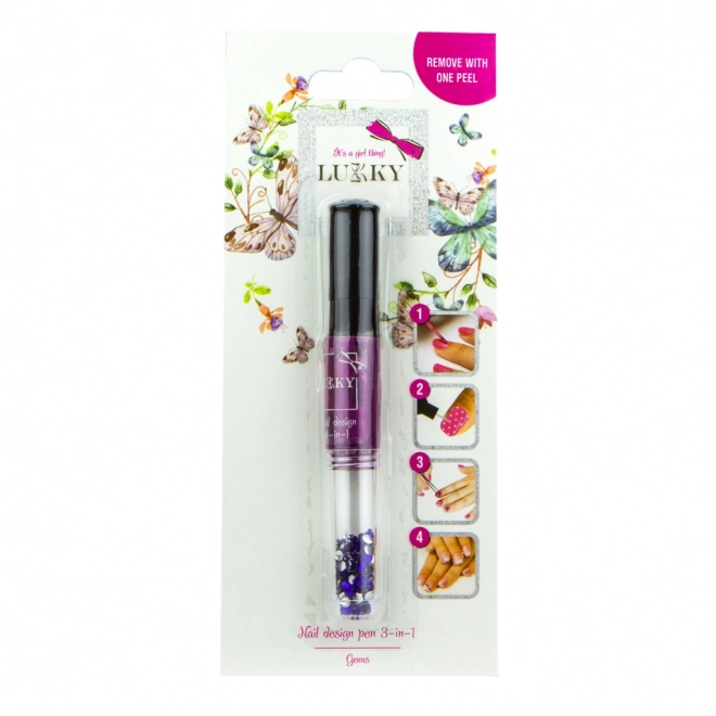 Lukky 2-in-1 Nagellack und Glitzer Carmine