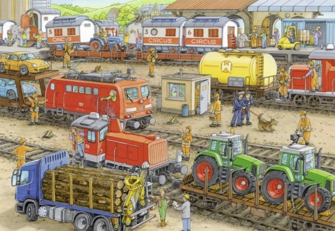 Ravensburger Puzzle Betriebener Bahnhof