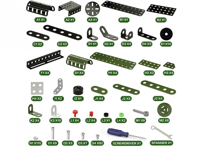 Konstruktionsset Metallische Lokomotive